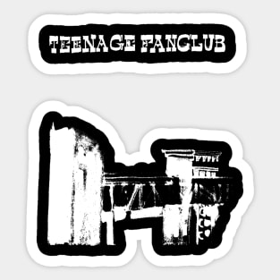 Teenage Fanclub - Black and White Simple Tee Sticker
